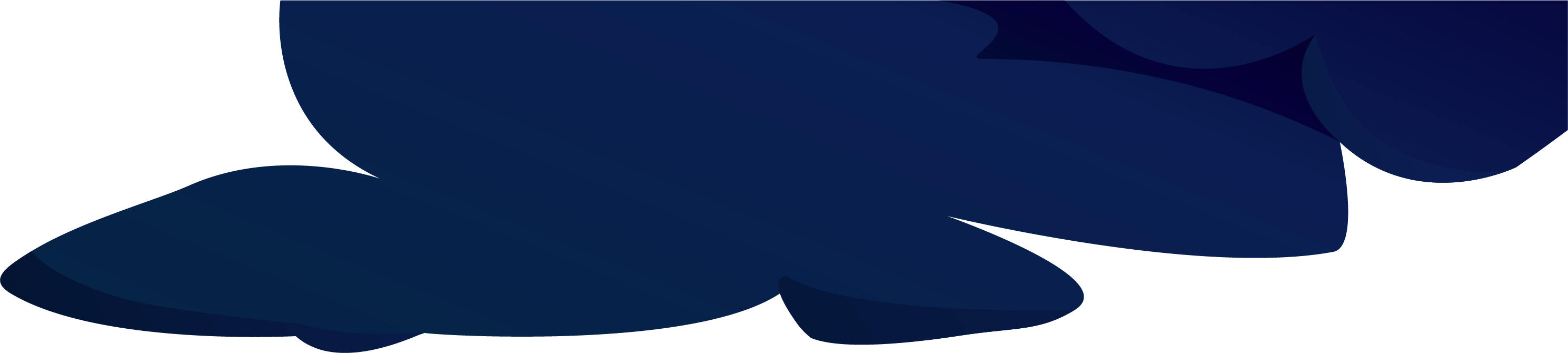 Abstract dark blue shapes overlapping on a transparent background.