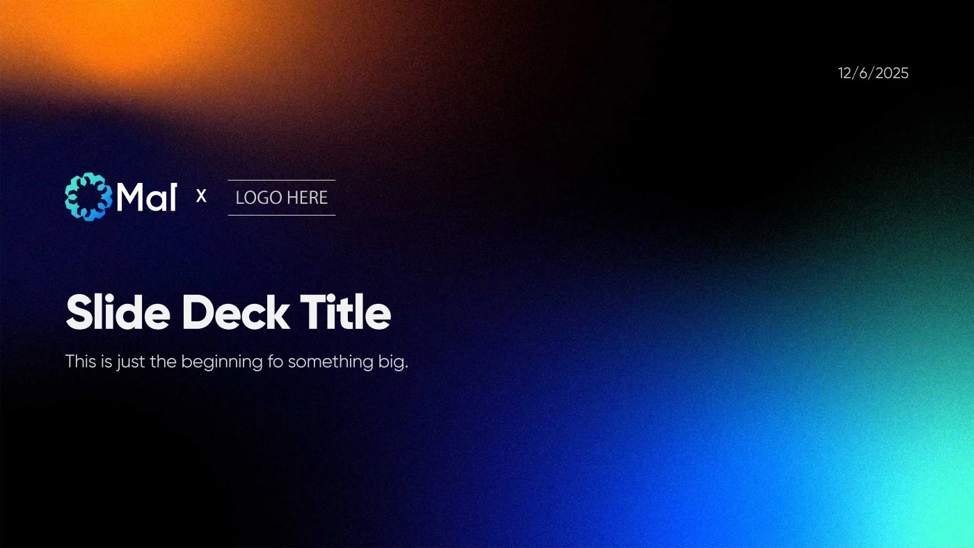 Mal reusable presentation template: placeholder cover
