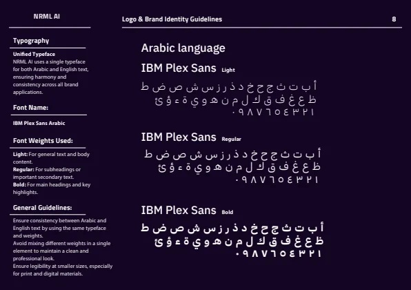 Selected NRML brand-guideline page