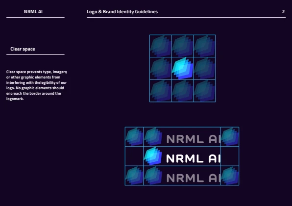 NRML logo clear-space specification