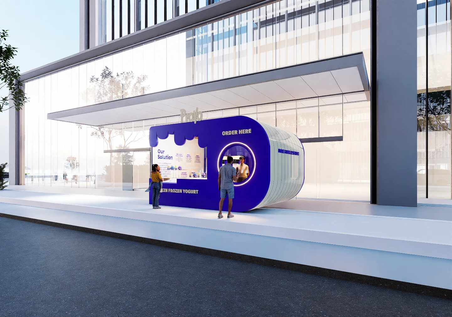 Proyo booth design: 3D visualization