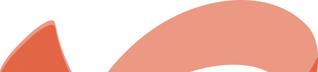 Abstract red shape with curved and pointed edges on a transparent background.
