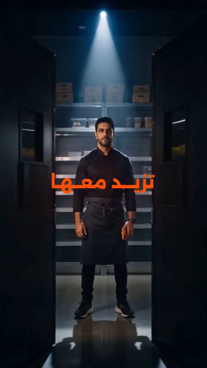 SOL AI film linking a Saudi football goal to restaurant demand and replenishment