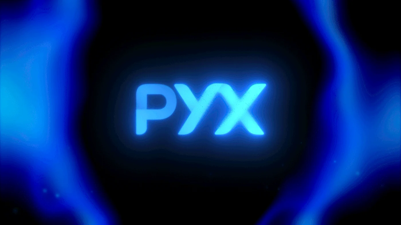 PYXON blue glowing identity reveal